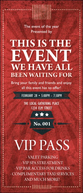 Retro Sunburst VIP Pass Product Front