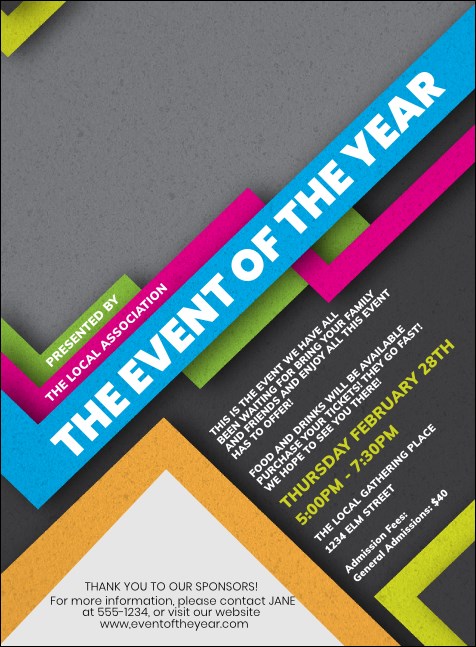 Retro Colors Invitation Product Front