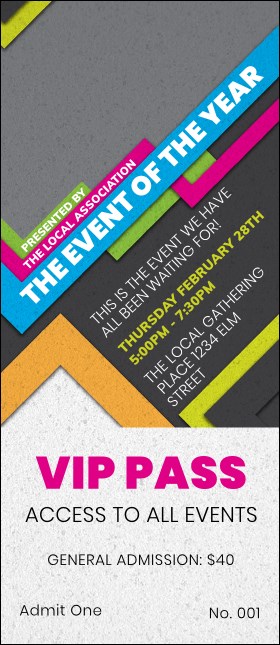 Retro Colors VIP Pass Product Front