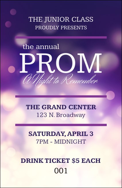 Abstract Lights Drink Ticket Product Front