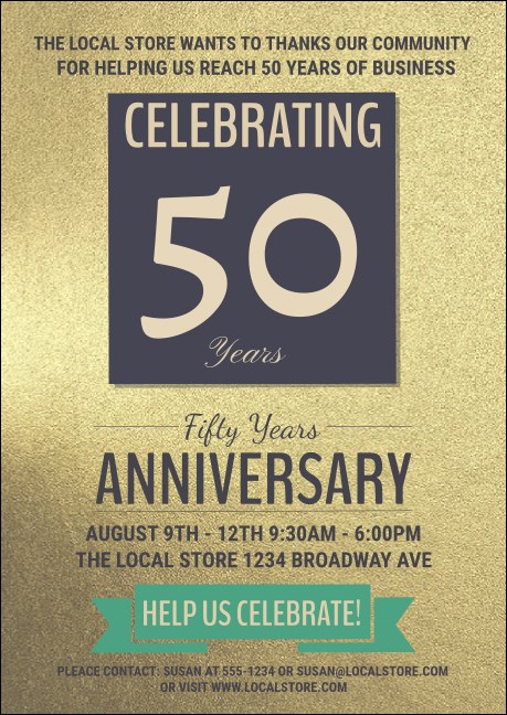 50th Anniversary Postcard Product Front