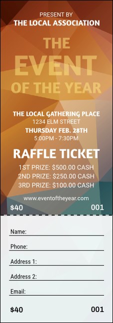 All Purpose Geometric Raffle Ticket Product Front