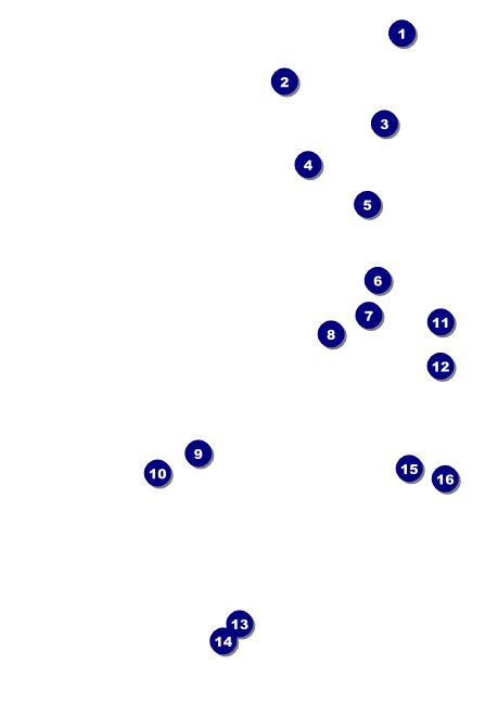 Red and Silver Postcard Front Field Markers