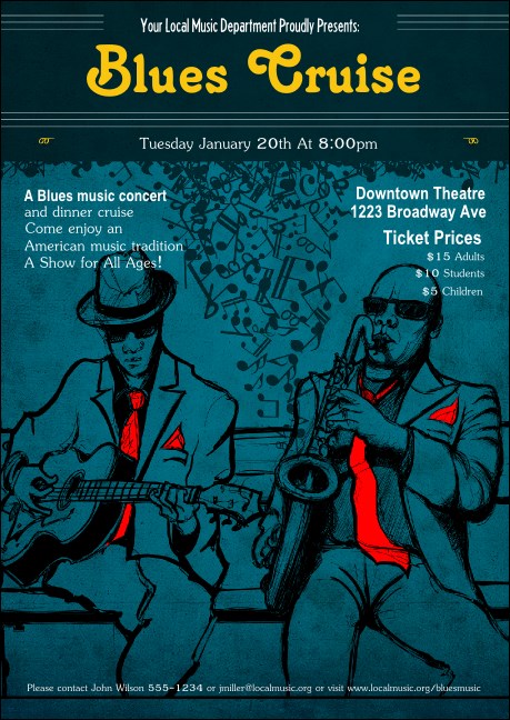 Blues Cruise Postcard Product Front