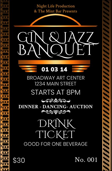 Twenties Drink Ticket Product Front