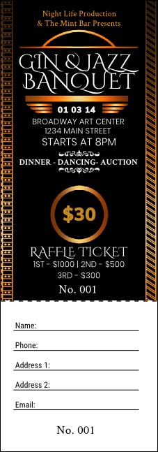 Twenties Raffle Ticket Product Front
