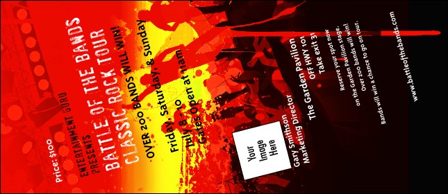 Rock Concert Red VIP Event Badge Large Product Front