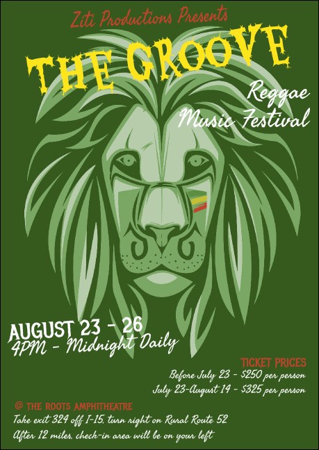 Reggae Lion Postcard Product Front