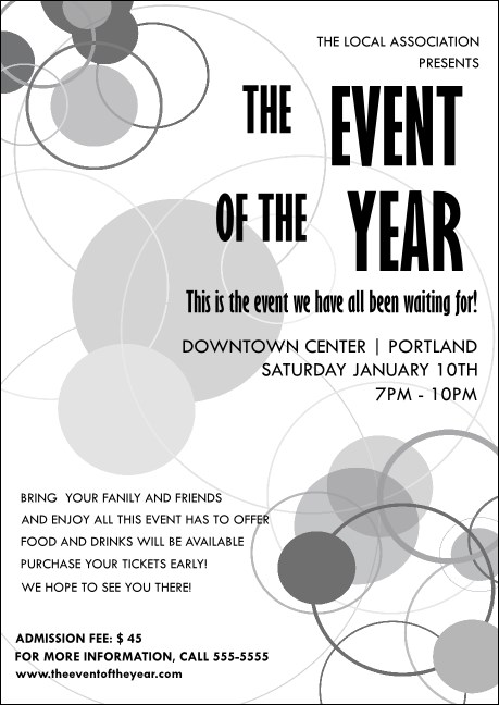 All Purpose Circles Black and White Postcard Product Front