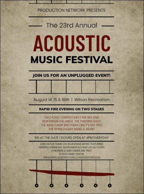 Acoustic Strings Flyer Product Front