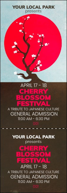 Cherry Blossom Circle Event Ticket Product Front