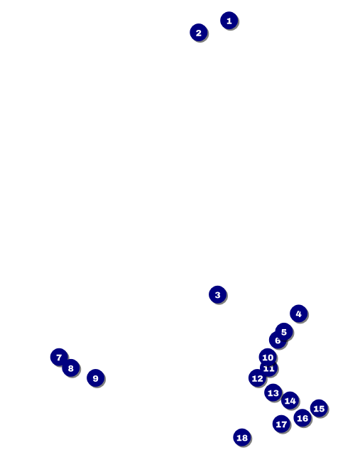 Cherry Blossom Circle Invitation Front Field Markers