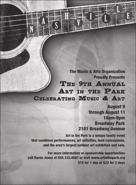 Nashville Invitation (black and white)