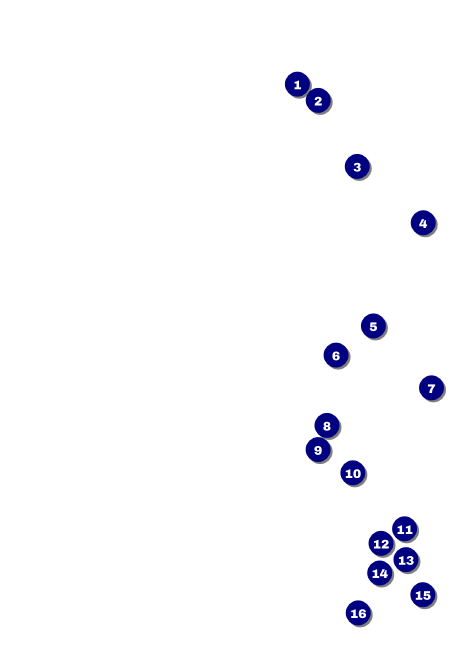 Classic Black Pinstripe Postcard Front Field Markers