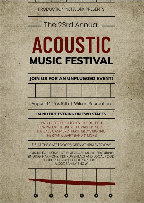 Acoustic Strings Postcard Product Front