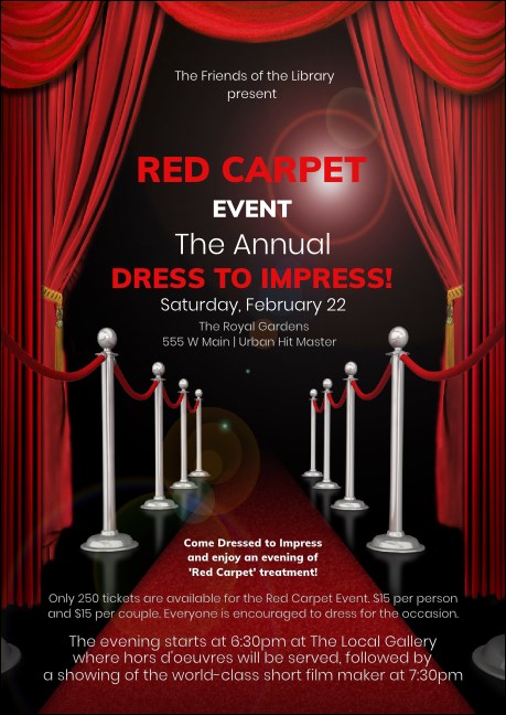 Red Carpet Postcard Product Front