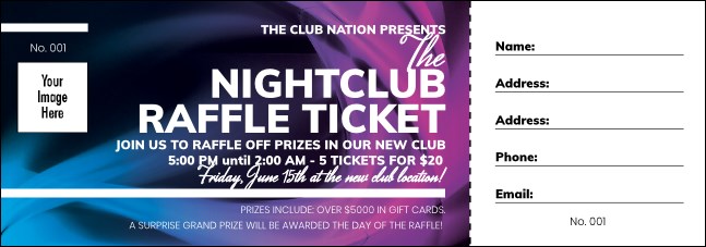 Fractal Wave Raffle Ticket Product Front