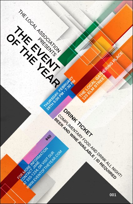 All Purpose Angle Drink Ticket Product Front