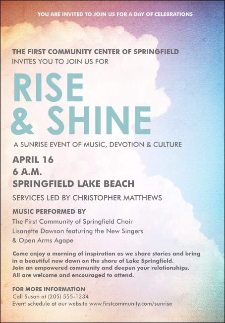 Clouds Club Flyer Product Front